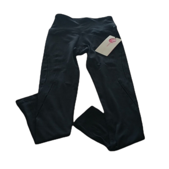 Yoga-Lic-Ious High Waisted Side Peek Yoga Pants XS Black - Picture 2 of 14